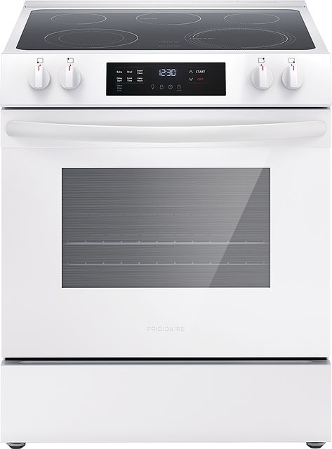 Frigidaire 5.3 Cu. Ft. Freestanding Electric Range White FCFE3062AW - Best Buy Freestanding Oven, Single Wall Oven, Countertop Microwave, Large Oven, Range Microwave, Single Oven, Keep Food Warm, Outdoor Refrigerator, 5 Elements