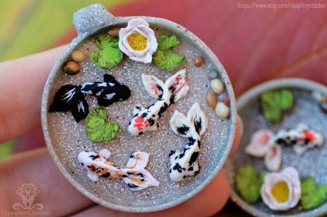 Polymer Clay Fish, Fimo Kawaii, Seni Resin, Clay Fish, Koi Fish Pond, Beautiful Range, Polymer Clay Sculptures, Polymer Clay Animals, Cute Polymer Clay