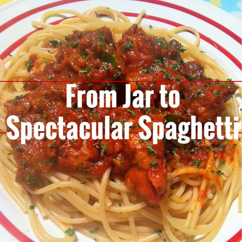 How To Improve Spaghetti Sauce From A Jar, How To Make Spaghetti Better, Jar Spaghetti Sauce Better, How To Make Jar Spaghetti Sauce Taste Homemade, Jarred Spaghetti Sauce How To Improve, Jar Spaghetti Sauce How To Improve, How To Make Jar Spaghetti Sauce Better, Quick Spaghetti Sauce, Making Spaghetti Sauce