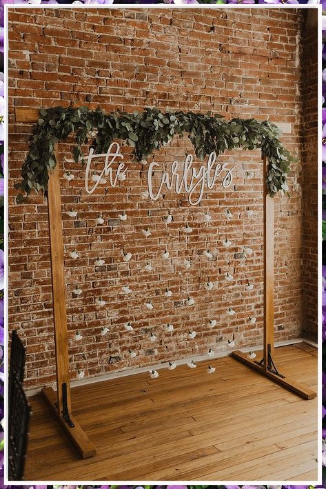 Looking to create a stunning wedding backdrop on a budget? Check out these 9 DIY wedding backdrop ideas that will add a touch of elegance to your special day. From rustic to modern designs, these affordable and easy-to-make backdrops will make your wedding ceremony truly memorable. Get inspired and start crafting your dream backdrop today! Modern Photo Backdrop, Backdrop On A Budget, Wedding Backdrop Ideas, Bridal Shower Photo Prop, Spring Wedding Photos, Wooden Backdrops, Diy Photo Backdrop, Wedding Photo Booth Props, Wedding Reception Backdrop