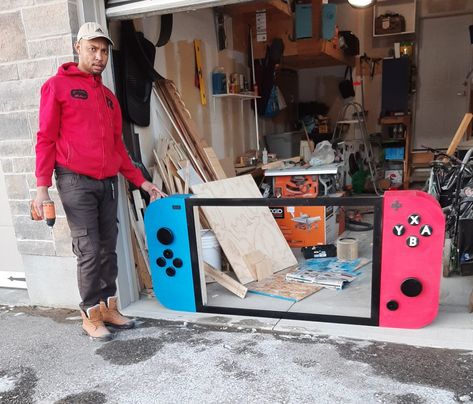 Nintendo Switch Tv Frame, Diy Nintendo, Gamer Bedroom, Girls Playroom, Game Room Family, Video Game Room Design, Tv Frame, Video Game Room, Boy Bedroom