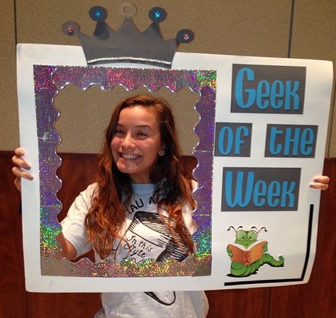 Eta Gamma Chapter (West Chester University) awards a "Geek of the Week" for a sister that gets a high grade on a test, paper, project, etc.! Sorority Academic Chair Ideas, Sisterhood Activities, Academic Advisor, Chester University, West Chester University, Sigma Alpha Iota, Sigma Delta Tau, Alpha Gam, Test Paper