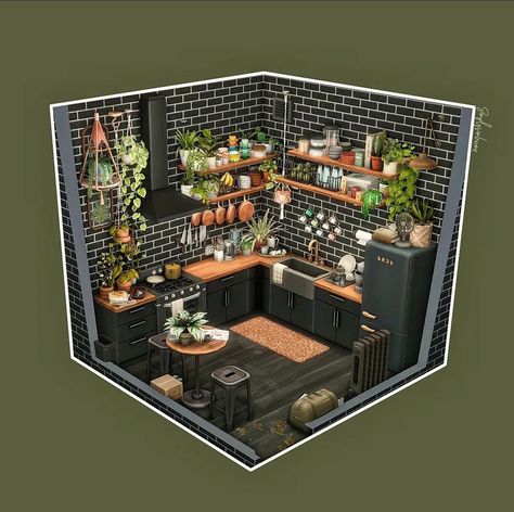 Sims Interior Design Ideas, Sims 4 Witch House Floor Plans, Sims4 Interior Design, Sims Mudroom, Sims 4 Aesthetic Room, 1310 21 Chic Street Sims 4 Layout, Sims 4 Goth House, Sims 4 Houses Interior, Sims 4 Decor Ideas