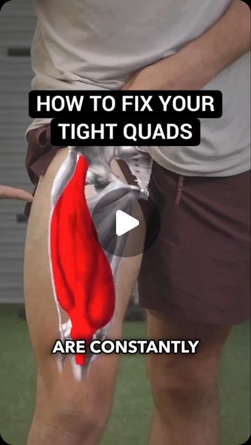 Conor Harris on Instagram: "Do you feel like your quads are chronically tight? Instead of constantly stretching, let’s try to think about why they’re tight in the first place" Stretch Quads Muscle, How To Stretch Your Quads, How To Stretch Quads, Quad Stretches For Sore Muscles, Quad Stretches Tight, Stretch Quads, Stretching Quads, Quad Stretches, Neck And Shoulder Exercises