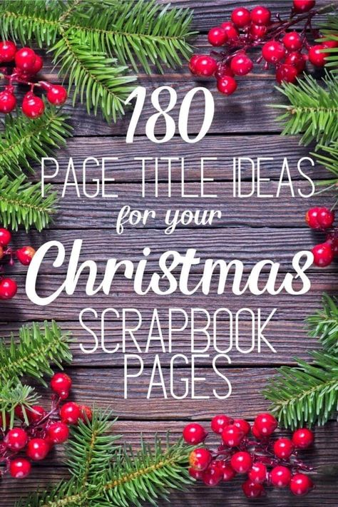 Christmas Titles For Scrapbooking, Pinterest Scrapbook Ideas, Scrapbook Christmas Ideas, Xmas Scrapbook Layouts, Christmas Title Ideas, Christmas Scrapbook Layouts Ideas, Scrapbook Journaling Ideas, Scrapbook Ideas Layouts, Simple Scrapbook Layouts