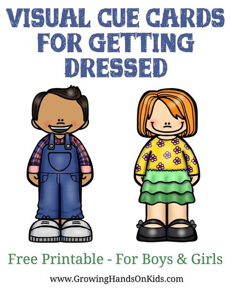 Visual cue cards for getting dressed, free printable for kids! Visual Cue Cards, Symmetry Worksheets, Cue Card, Self Help Skills, Toddler Ideas, Pediatric Occupational Therapy, Activities Of Daily Living, Living Skills, Cue Cards