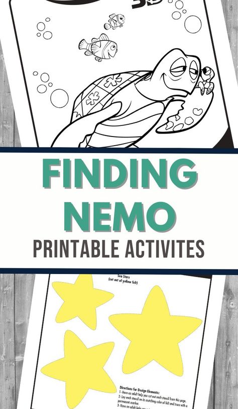 Nemo and Dory fans will wave their fins at these Finding Nemo Printable Activities. Each page has fun activities for the kids! Finding Nemo Crafts Preschool, Nemo Preschool Activities, Finding Nemo Crafts For Kids, Nemo Crafts For Kids, Finding Nemo Activities, Finding Nemo Activities For Kids, Finding Nemo Party Games, Finding Nemo Coloring Sheets, Disney Camp