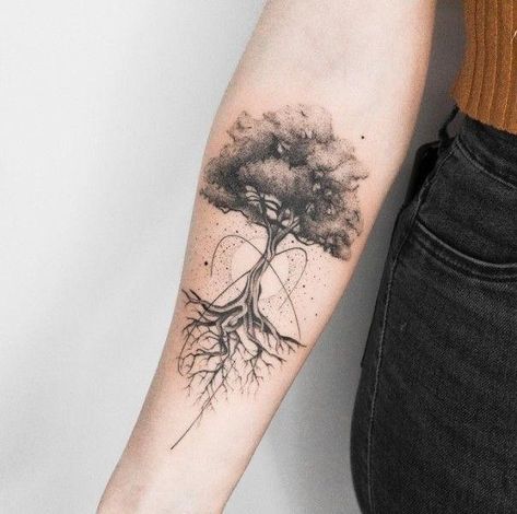 Tattoos That Mean Growth, Woman Tree Tattoo, Tattoo That Represents Growth, Mother Earth Tattoo, Tree Roots Tattoo, Tattoos About Growth, Roots Tattoo, Earth Tattoo, Mother Nature Tattoos