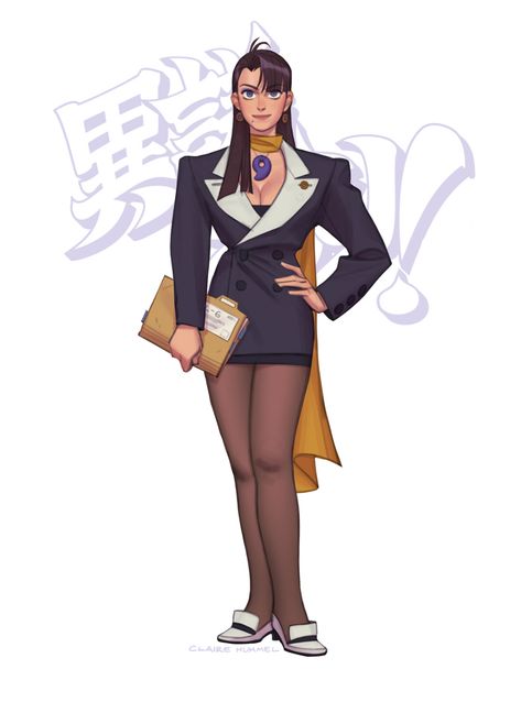 ArtStation - 1990 Ace Attorney | Mia Fey Mia Fey, Claire Hummel, Phoenix Wright, Ace Attorney, Power Suit, Bloopers, Historical Fashion, The Magicians, Business Women