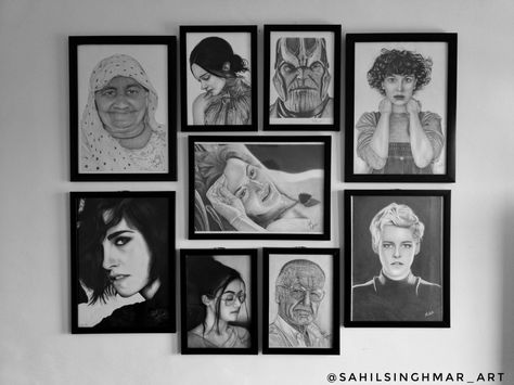 Charcoal Drawings Framed Charcoal Drawing, Charcoal Drawings, Gaming Office, Charcoal Drawing, My Collection, Gallery Wall, Gaming, Drawings, Frame