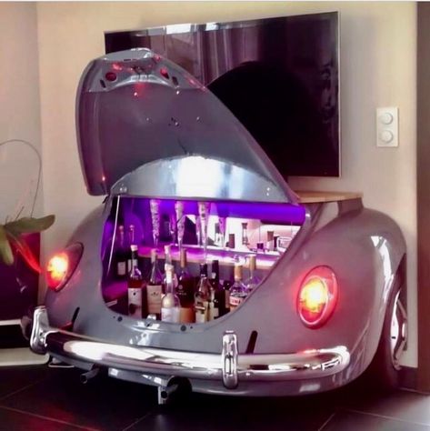 Tv Bar, Vw Buggy, Car Parts Decor, Car Bar, Garage Furniture, Vw Art, Car Part Furniture, Automotive Furniture, Car Furniture