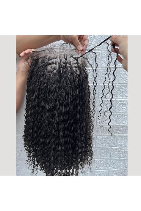 Boho Box Braids Human Hair Wig Hd Transparent Full Lace Braided Wig Human Hair Pre Plucked Glueless Goddess Knotless Braided Wigs With Curly Ends For Black Women Natural Color 18 inch Lace Braid, Natural Black Women, Braids Wig, Boho Hairstyles, Natural Color, Box Braids, Human Hair Wigs, Human Hair, Beauty And Personal Care