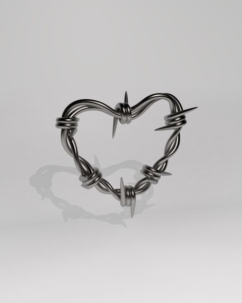 COLD HEART // RENDER :: Behance Chrome Star, Metal Drawing, Heart 3d, Cold Heart, Shiva Tattoo Design, Cake Logo Design, 1 Tattoo, Tattoo Art Drawings, Dark Tattoo