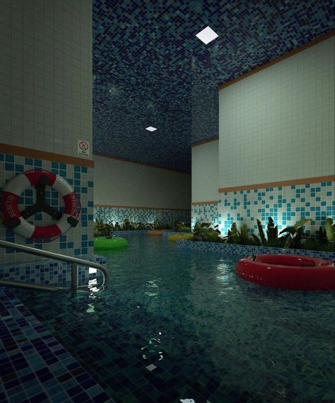 Backrooms Pool Aesthetic, Abandoned Pool Aesthetic, Liminal Space Swimming Pool, Liminal Space Water Park, Backrooms Aesthetic Creepy, Liminal Pool Room, Liminal Space Aesthetic Pool, Backrooms Pool Rooms, Liminal Pool Aesthetic