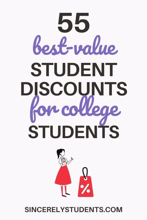 55 Best Discounts For College Students In 2021 - Sincerely Students College Student Discounts, Daily Expenses, Allstate Insurance, State Farm Insurance, Student Hacks, Money Save, Best Money Saving Tips, Saving For College, Student Debt