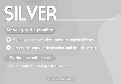 Silver Color Meaning and Symbolism | The Astrology Web Favorite Color Meaning, Candle Meaning, Color Knowledge, Color Symbolism, Witch Spirituality, Web Colors, Color Personality, Silver Candle, Colors And Emotions