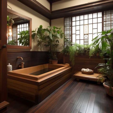 10+ Inspiring Traditional Japanese Bathroom Design Ideas to Create a Tranquil Oasis • 333+ Images • [ArtFacade] House Without Walls, Japanese Farmhouse, Japanese Bathroom Design, Japanese Style Bathroom, Japanese Inspired Home, Japanese Homes, Traditional Japanese Home, Japanese Bathroom, Japanese Bedroom