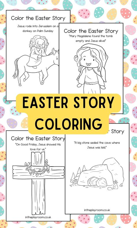 Free Printable Easter Story Coloring Pages for Kids - In The Playroom Free Printable Easter Crafts, Easter Coloring Pages Printable Free, Easter Story For Kids, Easter Coloring Pictures, Printable Toy Story, Easter Coloring Pages For Kids, Easter Coloring Pages Printable, Toy Story Coloring Pages, Airplane Coloring Pages