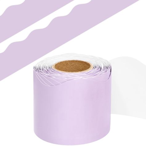 PRICES MAY VARY. Package Includes: 1 roll of lavender bulletin board border for classroom decoration. 52 feet per package, 3” wide. Cardstock. Popular Decorations: Ideal for decorating bulletin boards in the classroom, kid's room, painting room and office. Classroom Supplies: A super addition to classroom supplies! Use colorful border to liven up your classroom! Create fresh looks for bulletin boards, windows, walls, and class projects. Students will love them. DIY Crafts: You can use them almos Painting Room, Classroom Centers, Bulletin Board Borders, Colorful Borders, Room Painting, Scalloped Border, Classroom Supplies, Class Projects, Room Paint