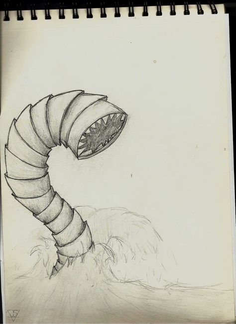 Worm Sketch, Worm Drawing, Monster Sketch, Ocean Drawing, Apple Seeds, Very Scary, Sketchbook Art Journal, Art Sketchbook, Food Art