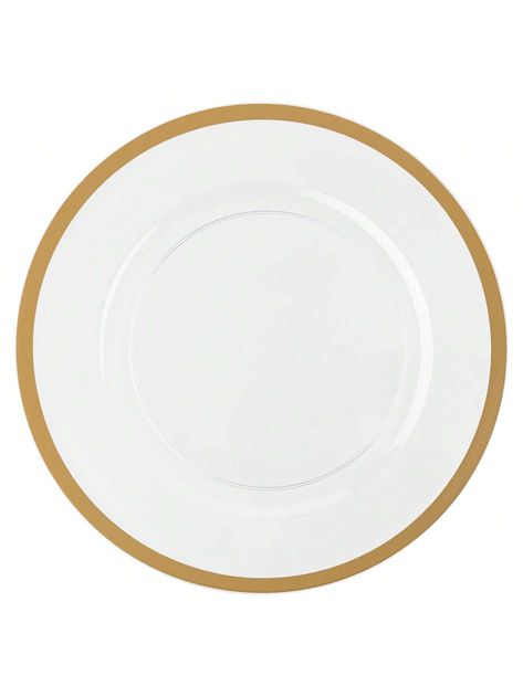 White  Collar  Plastic Plain  Embellished   Kitchen & Dining Plain Kitchen, Plates White, Charger Plates, White Collar, Environmentally Friendly, White Background, Kitchen Dining, Dinnerware, Length Sleeve