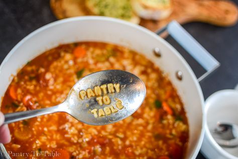 Tomato Base Soup, Abc Soup, Fun Pasta, Soup Simple, Soup Tomato, Homemade Soup Recipe, Alphabet Soup, Homemade Soup, Tomato Soup