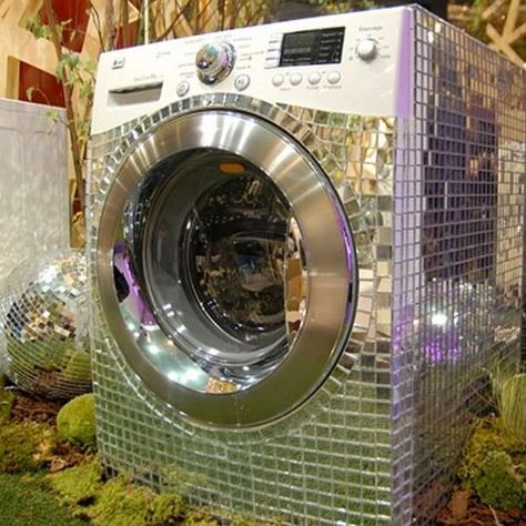 would bling make laundry more fun? Spot Welding Projects, Funky Shelf Ideas, Funny House, Content Studio, Future Apartment, Fantasy Castle, Disco Balls, Cool Ideas, Dream House Decor