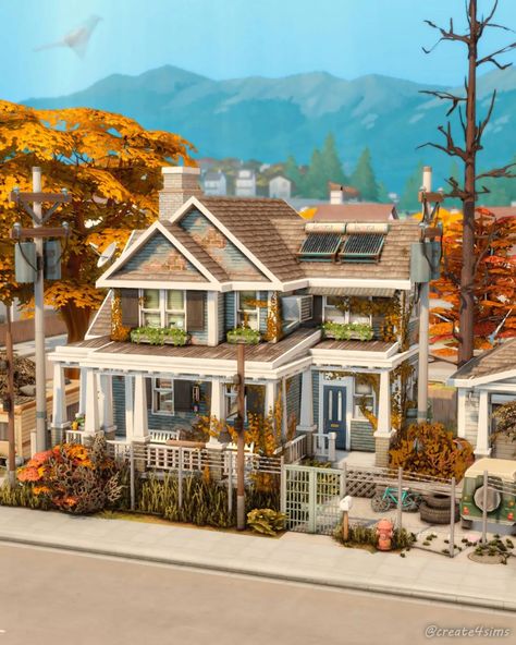 I wanted to try something different so I built this grunge family house in @thesims 📦 What do you think about this one? #thesims #sims4builds #sims4 #thesims4 #ts4 #showusyourbuilds #sims4houses Sims Craftsman House, Sims 4 Cabin House, Sims 4 Oasis Springs House, Sims 4 Houses Layout Floor Plans, Sims 4 Tips, The Sims 4 Houses Ideas, Sims 4 Floorplan, Sims 4 Inspiration, Sims 4 Farmhouse