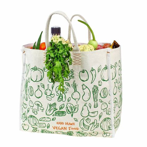 Dussle Dorf Large Heavy Duty Waterproof Shopping Bags Kitchen Essentials/Grocery Bag/Vegetable Bag/jhola/Carry Bag/thela with Full Handles Best Gift for Diwali Festival Bundle Packaging, Jute Lunch Bags, Vegetable Delivery, Reusable Plastic Bags, Jute Shopping Bags, Shopping Essentials, Vegetable Bag, Delivery Bag, Bagged Milk