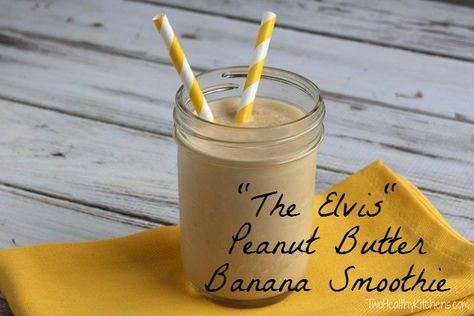 "The Elvis" Peanut Butter-Banana Smoothie Recipe via @kari alissa Healthy Kitchens/ /// #elvis #banana #smoothie #peanutbutter Peanut Butter Banana Smoothie Recipe, Morning Smoothie Recipes, Peanut Butter Banana Smoothie, Homemade Juice, Protein Smoothie Recipes, Breakfast Smoothie Recipes, Strawberry Banana Smoothie, Healthy Breakfast Smoothies, Morning Smoothie