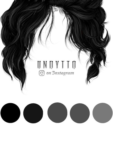 Digital Art Hair Color Palette, Anime Hair Palette, Hair Pallete Color, Anime Hair Color Ideas, Color Anime, Digital Art Tutorial Beginner, Fantasy Hair Color, Anime Hair Color, Girl Hair Colors