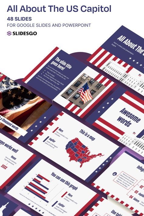 All About The US Capitol I Google Slides & PowerPoint Presentation Template Google Presentation Ideas, Cool Powerpoint, Education City, Presentation Maker, Teacher Toolkit, Powerpoint Tutorial, Template For Powerpoint, Icebreaker Activities, Education Templates