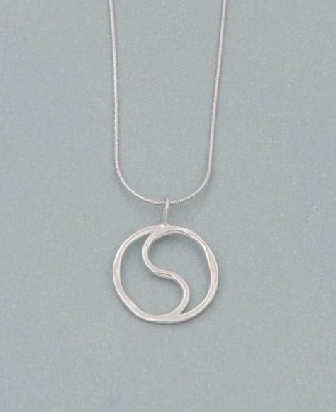 Textured Sterling Silver Yin Yang Pendant Pierced Pendant, Yoga Pendant, Yin Yang Symbol, Om Pendant, Buddha Jewelry, Balance And Harmony, Chakra Pendant, Buddha Pendant, Meaningful Jewelry