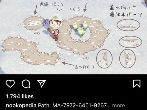 Acnh Winter Cobblestone Path, Winter Paths Acnh, Animal Crossing Snow Path, Snow Path Acnh, Animal Crossing Winter Path, Acnh Snow Path, Acnh Winter Path, Acnh Holiday Codes, Winter Acnh