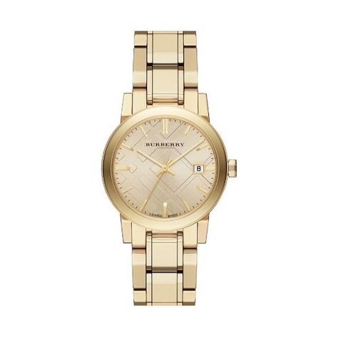 Burberry Light Champagne Dial Light Gold-tone Ladies Watch ($480) ❤ liked on Polyvore featuring jewelry, watches, analog watches, dial watches, stainless steel jewelry, bezel jewelry and burberry Burberry Jewelry, Burberry Watch, Bezel Jewelry, Toned Women, Gold Plated Bracelets, Burberry Women, Gold Case, Ladies Watch, Champagne Gold