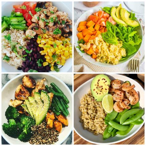 Macro bowl recipes to prep on Sunday to enjoy a week of lunches Healthy Macro Meals, Macro Bowl Recipe, Macros Diet Recipes, Macro Bowl, Healthy Mummy Recipes, Macro Meal Plan, Macro Nutrition, Macros Diet, Healthy Mummy