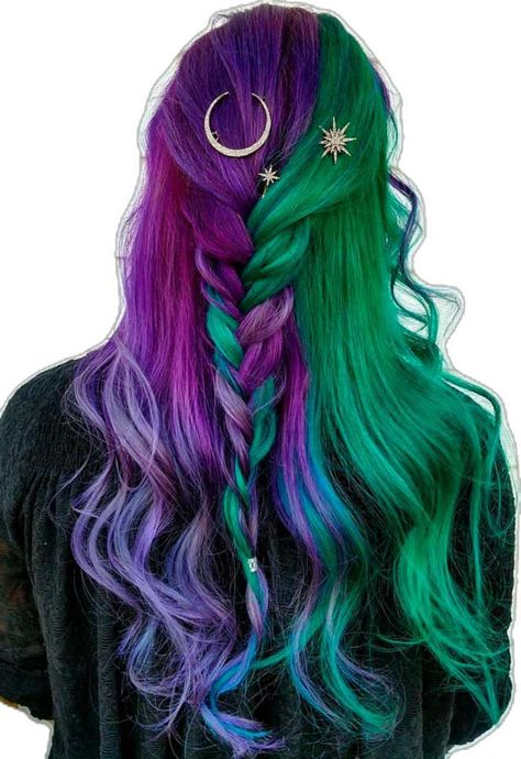 Hairdye Styles, Colorful Ombre Hair, Cute Purple Hair, Bedazzled Hair, Blue Purple Hair, Violet Hair Colors, Purple Streaks, Holographic Hair, Black Hair Wigs