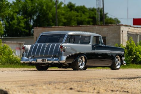 1956 Chevrolet Nomad Custom Monterey, California | Hemmings 56 Chevy Nomad, 56 Chevy, Roadster Shop, Chevy Nomad, Monterey California, Crate Engines, Vintage Air, Metallic Blue, Monterey