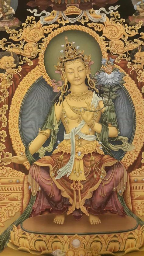 Buddhist Beliefs, Kali Maa, Art Village, Temple Art, Thangka Painting, Maitreya Buddha, Tibetan Art, Lord Krishna Images, Buddha Art