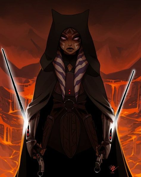 Sith Ahsoka, Dark Ahsoka, Ashoka Star Wars, Anakin Vader, Star Wars Sith, Star Wars Characters Pictures, Star Wars Ahsoka, Star Wars Drawings, Star Wars Comics