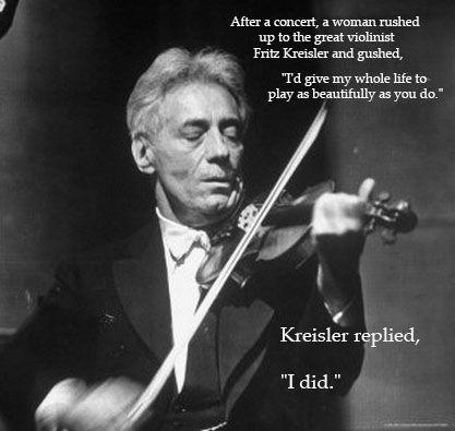 After a concert, a woman rushed up to the great violinist Fritz Kreisler and gushed, "I'd give my whole life to play as beautifully as you do."  Kreisler replied, "I did." Practice Motivation, Piano Quotes, Theatre Education, Motivation Music, Classical Music Composers, Black Cat Aesthetic, Musician Humor, Piano Practice, Singing Tips