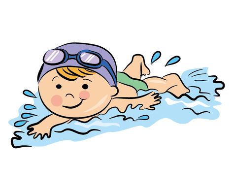 Illustration Cartoon Characters, Swimming Cartoon, People Cartoon, Swimming Pictures, Human Figure Drawing, Rainbow Paper, English Lessons For Kids, Bird Silhouette, Magazines For Kids