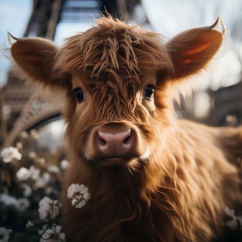 Cow Enthusiast - Bonjour | Facebook Hyland Cows, Very Cute Puppies, Fluffy Cows, Cow Pictures, Highland Cows, Highland Cattle, Baby Cow, Cow Calf