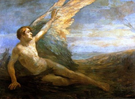 Icarus - Wikipedia Greek Mythology Icarus, Icarus Painting, Icarus Art, Daedalus And Icarus, Herbert James Draper, Icarus Fell, Personal Investigation, Fine Art Painting Oil, Black Family