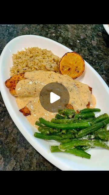 Tilapia In Cream Sauce, Pan Seared Tilapia Recipes, Lemon Garlic Cream Sauce, Tilapia Dinner, Rice Lemon, Pan Fried Tilapia, Southern Chicken, Chicken Fry, Garlic Cream Sauce