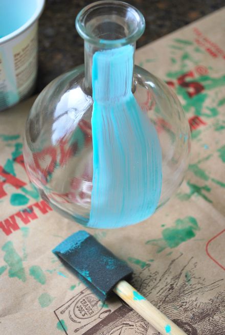 Paint Glass Bottles, Sea Glass Paint, Seaglass Colors, Sea Glass Bottles, Hand Inspiration, Container Art, Sea Glass Diy, Painting Glass Jars, Diy Jar