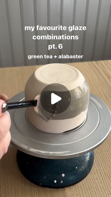 frida on Instagram: "the way i GASPED when i took this out of the kiln 😮‍💨  3x green tea + 2x alabaster on the rim 🤍  #ceramics #pottery #potteryglazing #ceramicglaze #glazecombinations #maycoglazecombinations" Amaco Tourmaline Glaze Combinations, Green Glaze Pottery, Mayco Birch Glaze Combinations, Mayco Green Tea Glaze Combinations, Tourmaline Glaze Combinations, Alabaster Glaze Combinations, Green Tea Glaze Combinations, Toasted Sage Glaze Combinations, Mayco Green Tea