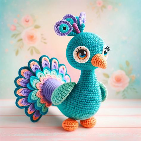 Ever thought of bringing a touch of whimsy and elegance to your crochet collection? This peacock amigurumi crochet is the perfect project to add a bit of Crocheted Peacock Free Pattern, Free Peacock Crochet Pattern, Peacock Amigurumi Free Pattern, Peacock Crochet Pattern Free, Amigurumi Peacock, Crochet Peacock, Peacock Crochet, Crochet Doll Tutorial, Crochet Collection