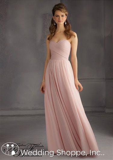 A flowing chiffon dress that will look flattering on your bridesmaids. Angelina Faccenda Bridesmaid Dress 20435 Morilee Bridesmaid Dresses, Long Light Pink Dress, Made Of Honor Dress, Mori Lee Bridesmaid Dresses, Taffeta Bridesmaid Dress, Light Pink Bridesmaid Dresses, Bridesmaid Dresses Chiffon, Bridesmaid Dresses Uk, Dress Light Pink