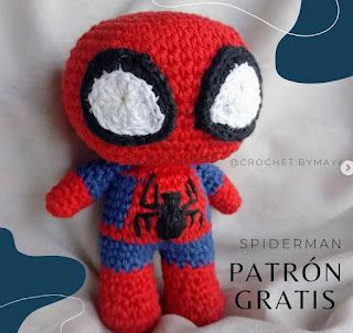 PATRONES AMIGURUMI GRATIS: PATRON GRATIS SPIDERMAN AMIGURUMI 49564 🦸‍♂️ Amigurumi Spiderman, Creative Gifts For Boyfriend, Plush Pattern, Crochet Keychain, Marvel Heroes, Crochet Dolls, Plush Dolls, Creative Gifts, Crochet Amigurumi